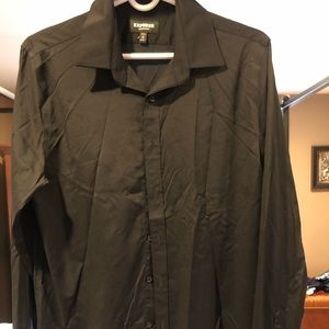 Express black long sleeve button up slim fit size medium
